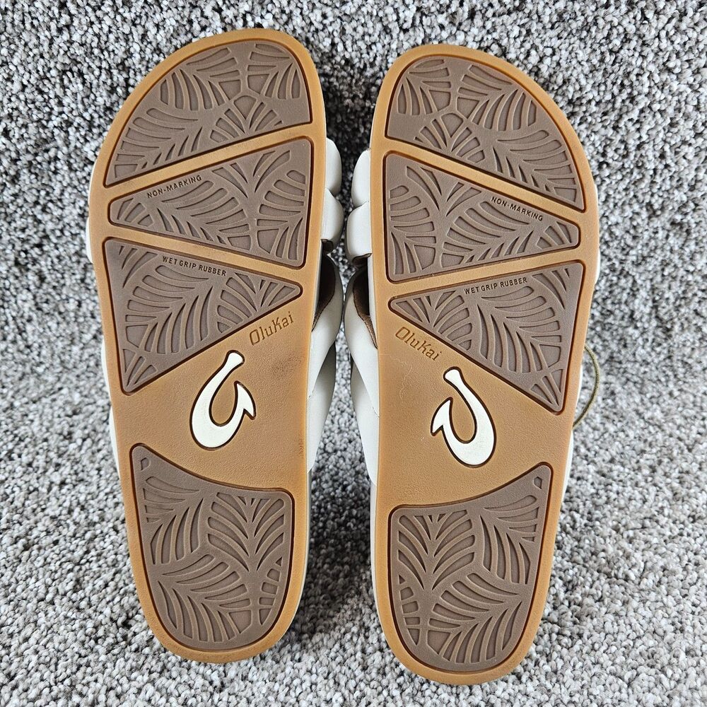 Olukai Womens 9W Sandals HILA Cloudy Slip On Slides Cross Strap Comfy 20490-YDYD - Picture 8 of 10